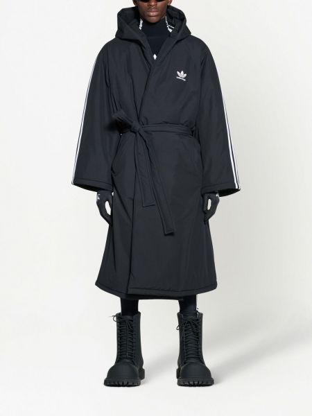 Siuvinėtas paltas Balenciaga juoda