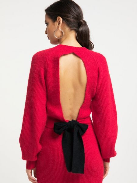 Sweter Faina czerwony