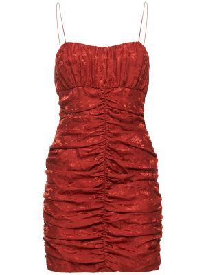 Hedvábné mini šaty The Garment červené
