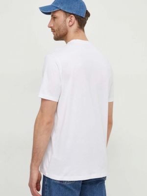 Bavlněné tričko s potiskem Paul&shark bílé