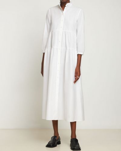 Sukienka długa bawełniana Aspesi biała