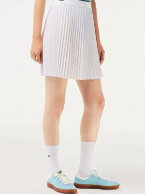 Плиссированная юбка Lacoste белая