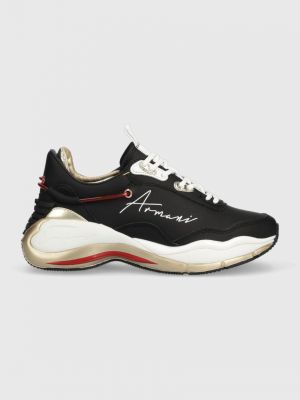 Emporio Armani bőr sportcipő fekete, X3X173 XN759 M700