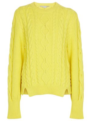 Памучен пуловер Stella Mccartney жълто