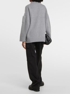 Jersey de lana de tela jersey Moncler gris