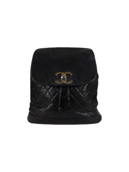 Plecak skórzany Chanel Vintage czarny