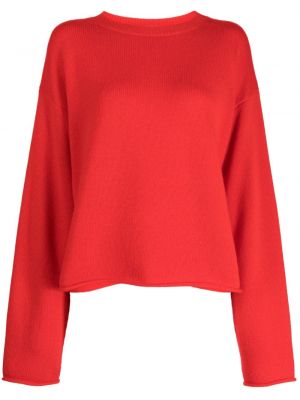 Sweter wełniany z okrągłym dekoltem Sofie Dhoore czerwony