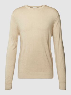 Sweter wełniany Profuomo beżowy
