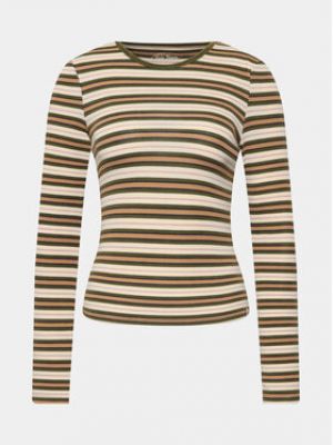 Sweat col rond slim à rayures Bdg Urban Outfitters beige