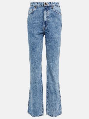 Straight leg jeans a vita alta Khaite blu