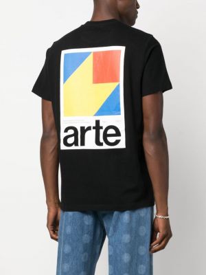 Koszulka bawełniana z nadrukiem Arte czarna