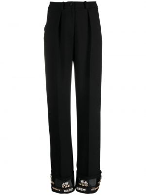 Krištáľové rovné nohavice V:pm Atelier čierna