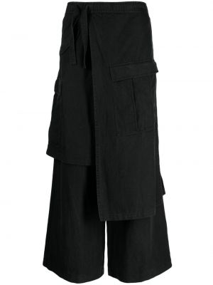 Spodnie cargo asymetryczne Maharishi czarne
