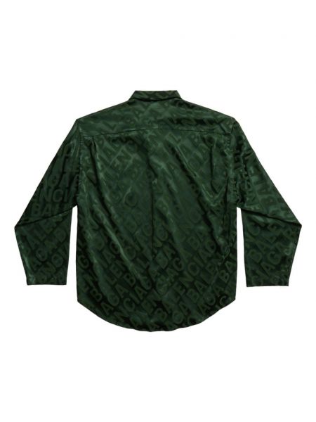 Saténová košile Balenciaga zelená