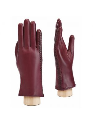 Перчатки ELEGANZZA зимние, натуральная кожа, подкладка, 8 бордовый