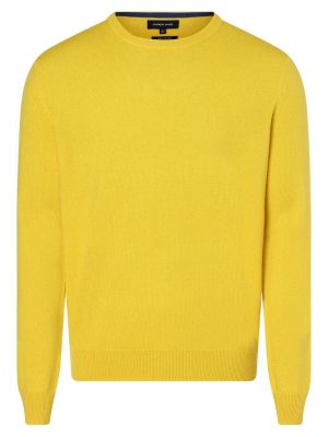Sweter z kaszmiru Andrew James żółty