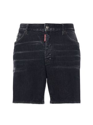 Pantalones cortos vaqueros de algodón Dsquared2 negro
