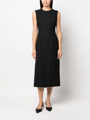 Černé midi šaty bez rukávů Thom Browne
