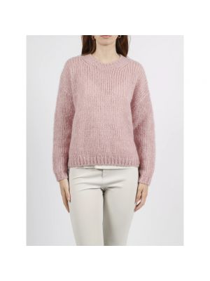 Moherowy sweter Herno różowy
