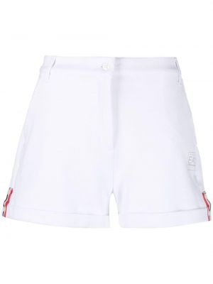 Pantaloni scurți din bumbac Ea7 Emporio Armani alb