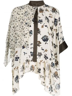 Trykt floral krage bluse Sacai