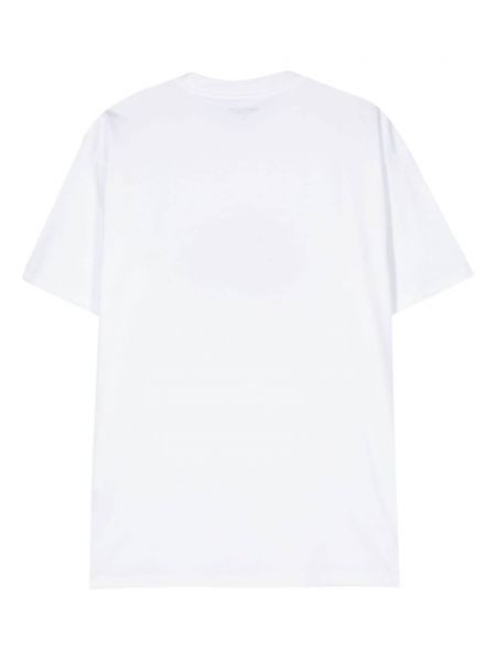 Gėlėtas medvilninis marškinėliai Carhartt Wip balta