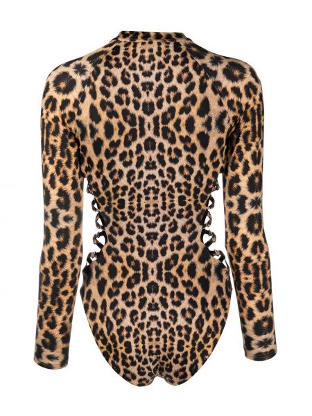 Bañador leopardo Noire Swimwear marrón