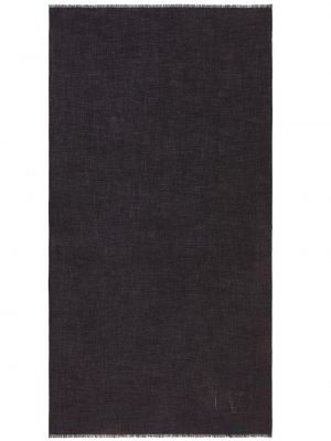 Kašmírový hedvábný šátek Valentino Garavani černý