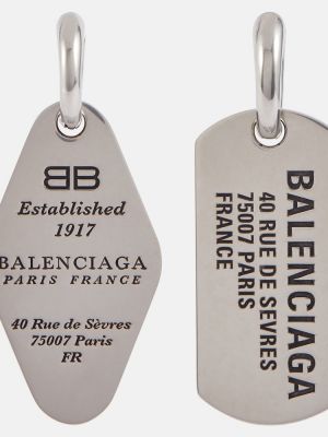 Náušnice Balenciaga stříbrné
