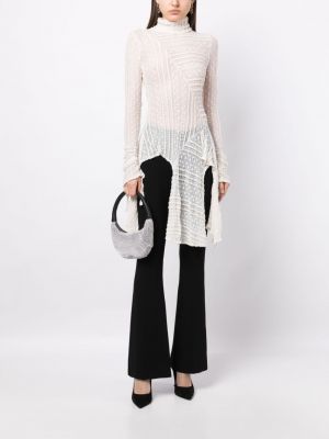Asimetriškas megztinis Anouki balta