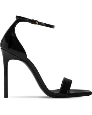 Jantárové lakované kožené sandále Saint Laurent čierna