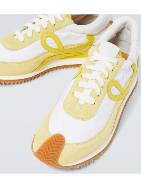 Sneakers in pelle scamosciata Loewe giallo