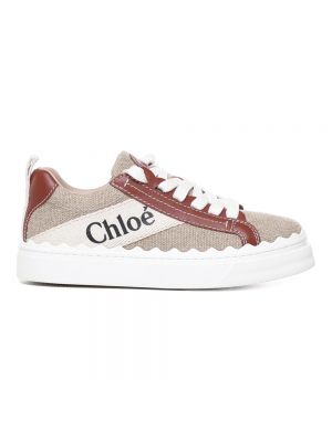 Sneakersy skórzane Chloe białe