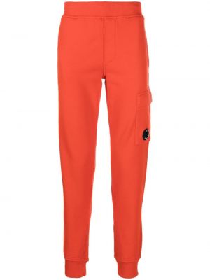 Pantaloni sport din bumbac C.p. Company portocaliu