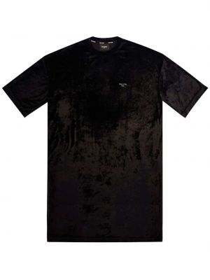 T-shirt con scollo tondo Team Wang Design nero