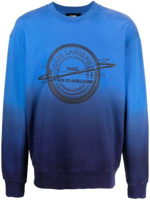 Sweatshirt mit rundhalsausschnitt mit print Karl Lagerfeld blau