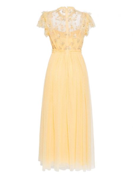 Suknelė su petnešėlėmis Needle & Thread geltona