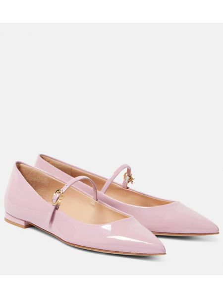 Patent læder læder mary jane pumps Gianvito Rossi pink