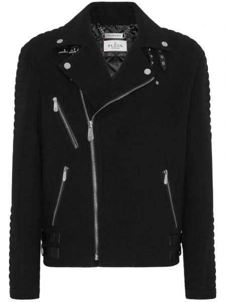 Veste matelassée avec applique Philipp Plein noir