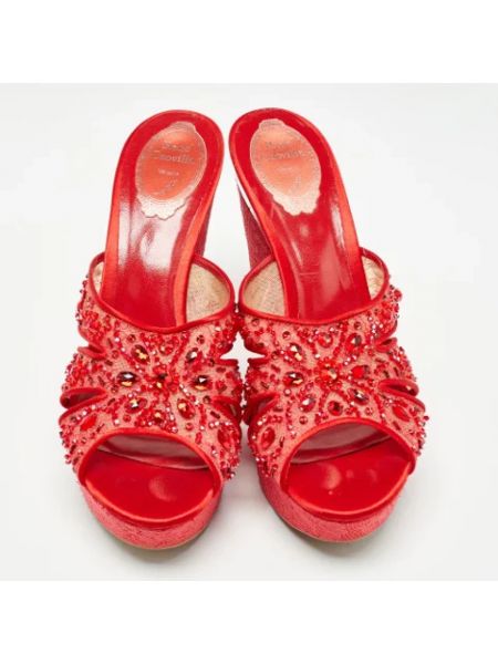 Sandalias de malla René Caovilla Pre-owned rojo