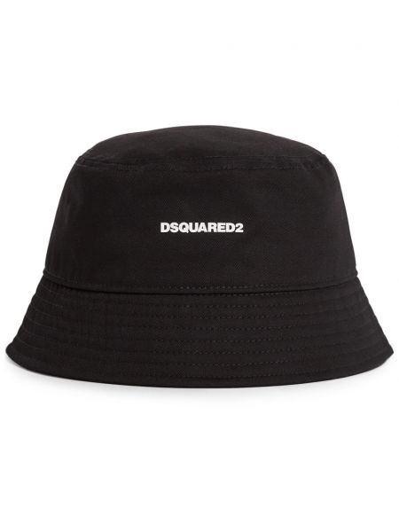 Pălărie de găleată din bumbac cu imagine Dsquared2