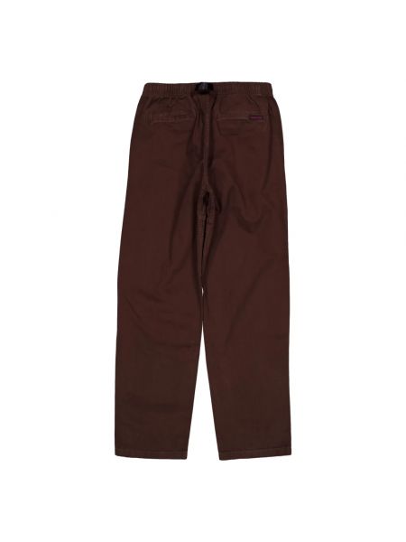 Pantalones rectos de algodón Gramicci marrón