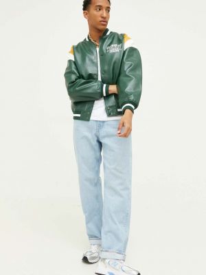 Kurtka jeansowa oversize Tommy Jeans zielona