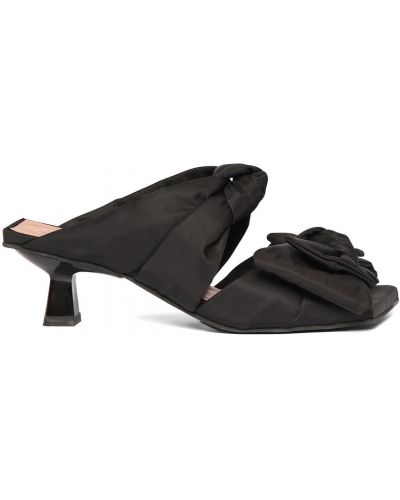 Nylonové sandále s mašľou Ganni čierna