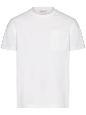Βαμβακερή μπλούζα Valentino Garavani λευκό
