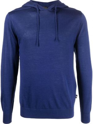Woll hoodie Emporio Armani blau