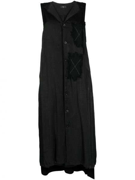 Midi obleka z v-izrezom Y's črna