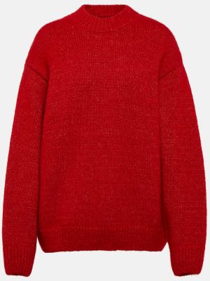 Pull en alpaga en tricot Jacquemus rouge