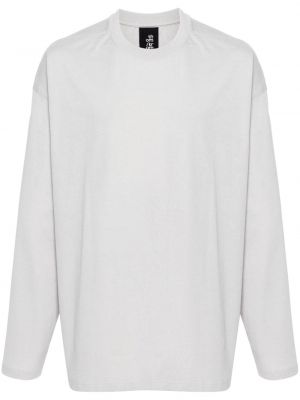 T-shirt manches longues en coton avec manches longues Thom Krom gris