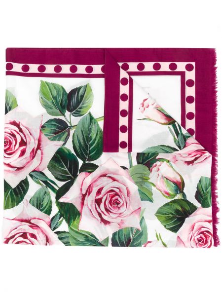 Schal mit print mit tropischem muster Dolce & Gabbana pink